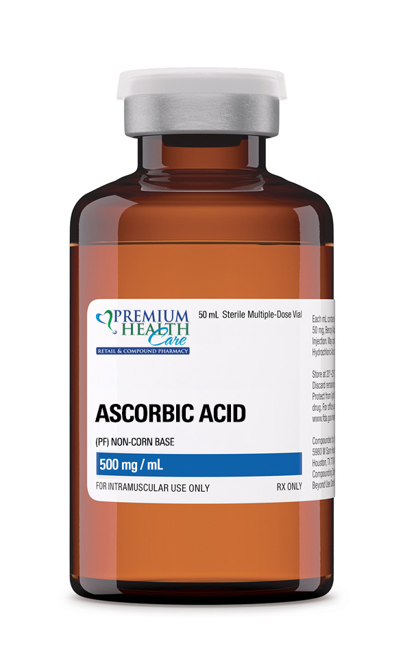 Ascorbic Acid (Preservative-Free, Non-Corn Base) 500 mg/mL – 50 mL Vial