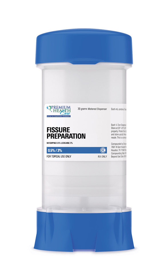 Fissure Preparation – Nifedipine 0.5% / Lidocaine 3% Ointment – 30 Grams