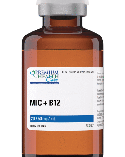 MIC + B12 Injection – Methionine 20 mg/mL / Inositol 50 mg/mL / Choline 50 mg/mL + Methylcobalamin (B12) – 30 mL Preservative-Free Vial