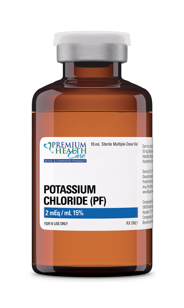 Potassium Chloride Injection (Preservative-Free) – 2 mEq/mL (15%), 10 mL Vial