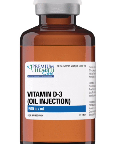Vitamin D3 (Oil-Based Injection) – 500 IU/mL, 10 mL Vial